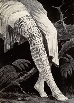 Tahiti: Pacific Islands, Oceania: tattooed, tattoo, tattooing