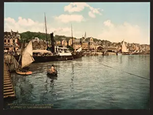 Trouville: Packet boat leaving Joinville Quay, Trouville, France