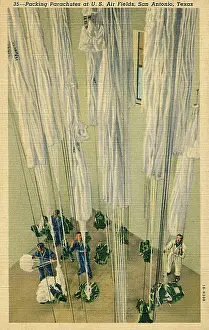 Cords: Packing Parachutes at US Air Fields, San Antonio, Texas, USA