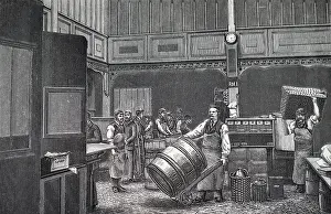 Packing: Packing room, Evans & Sons drugs warehouse, Liverpool, 1887