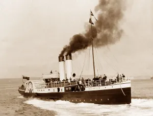 Brodick: Paddle Steamer Brodick Castle at Weymouth