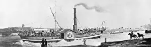 Riverboat: Paddle steamer, c. 1840