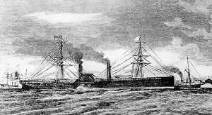 Riverboat: The paddle steamer Washington, 1864