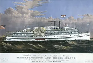 Vapour: Paddle wheel steamboat Massachusetts (1887)