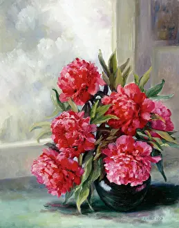 Peonies: Paeonies ? pink paeonies in a vase