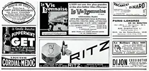 Dijon: Page of advertisements in a magazine