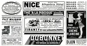 Alhambra: Page of advertisements in a magazine