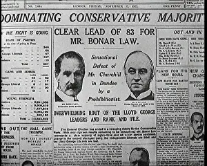 Dominating: Front Page of a British Newspaper With the