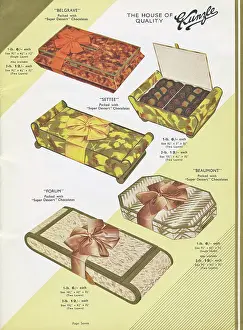 Settee: Page from a catalogue, Kunzle Chocolate List
