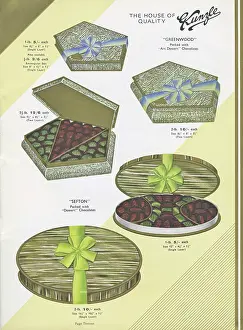 Sefton: Page from a catalogue, Kunzle Chocolate List