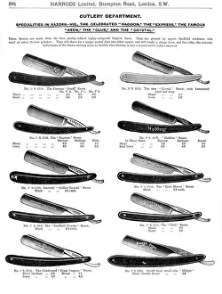 Haddon: Page from catalogue of safety razors