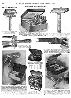 Haddon: Page from catalogue of safety razors