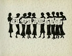 Classmates: Page design, classmates, School Silhouettes
