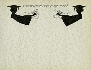 Diplomas: Page design, commencement, School Silhouettes