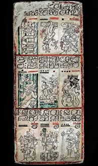 Represented: Page from Dresden Maya manuscript showing section