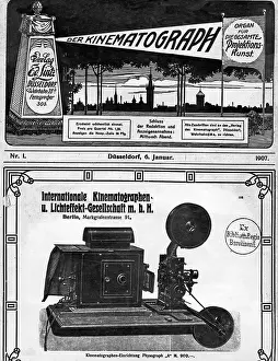 Combined: Front page of the first edition of the Kinematograph, 1907