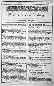Nothing: Page of the first Shakespeare folio, 1902