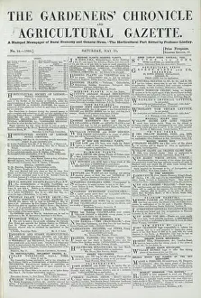 Gazette: Front page of The Gardeners Chronicle