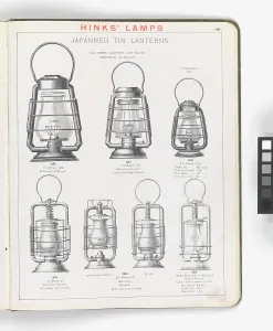 Japanned: Page from Hinks Lamps catalogue