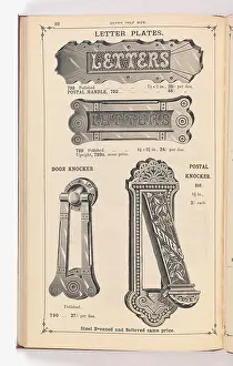 Fingerplate: Page from Illustrated Catalogue of Machine-Made and Cast Ca