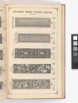 Fingerplate: Page from Illustrated Catalogue of Machine-Made and Cast Ca