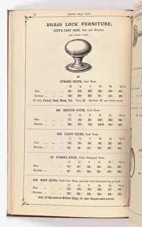 Knob: Page from Illustrated Catalogue of Machine-Made and Cast Ca