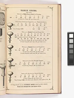 Knob: Page from Illustrated Catalogue of Machine-Made and Cast Ca