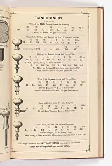 Knob: Page from Illustrated Catalogue of Machine-Made and Cast Ca