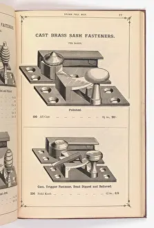 Fingerplate: Page from Illustrated Catalogue of Machine-Made and Cast Ca