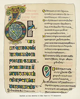Psalm: Page from an Irish psalter, Beatus Vir