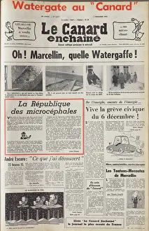 Investigative: Front page of Le Canard Enchaine, issue number