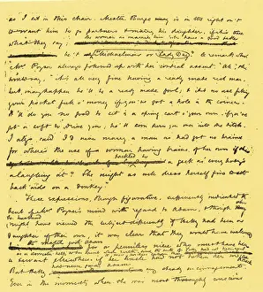 Bede: Page of manuscript of the novel Adam Bede by