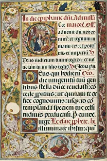 Jimenez: Page with miniature depicting the Ephiphany