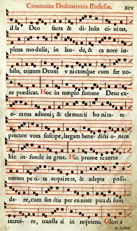 Antiphonal: Page of music, Commune Dedicationis Ecclesiae