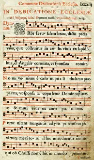 Antiphonal: Page of music, Commune Dedicationis Ecclesiae
