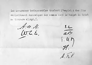Etienne: Last page of the Paris Protocol about the Hoover Plan, 1921