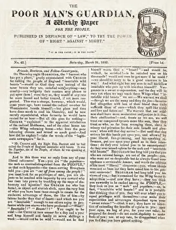 Masthead: Front page of the Poor Man's Guardian