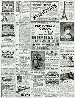 Restorer: Page of Victorian adverts - 1889