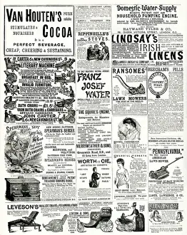 Page of Victorian adverts - May 1890