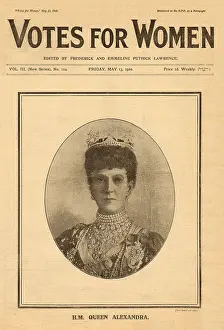 Wspu: Front page, Votes for Women, with Queen Alexandra