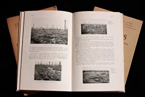 Cemeteries: Two pages of a book, The Somme, Michelin