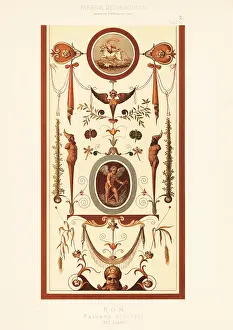 Ernst Ewald: Painted ceiling in the Altoviti Palace, Rome, 16th century