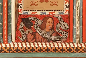 Joist: Painted ceiling, Saint-Hilaire-D'Aude Abbey, Saint-Hilaire