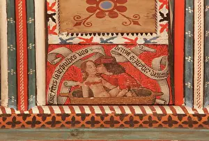 Hilaire: Painted ceiling, Saint-Hilaire-D'Aude Abbey, Saint-Hilaire