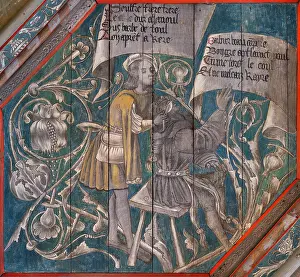Gardes: Painted ceiling, Salle des Gardes, Chateau du Plessis-Bourre