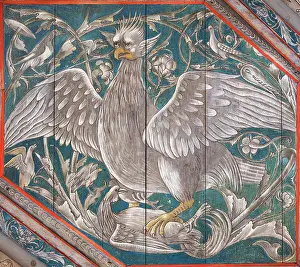 Gardes: Painted ceiling, Salle des Gardes, Chateau du Plessis-Bourre