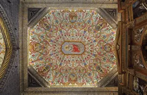 Pires: Painted ceiling, Sao Miguel Chapel, Coimbra, Portugal