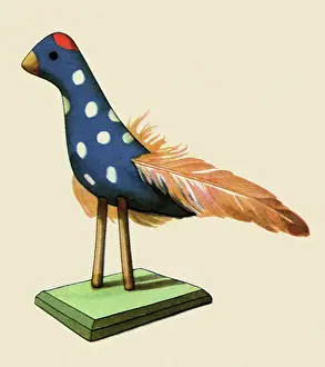 Fairs: Painted Clay Bluebird