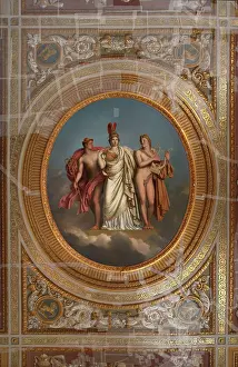 Berthault: Painted medallion, ceiling of the Emperor library