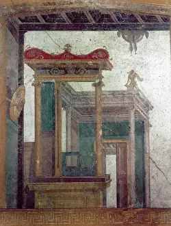 Vettii: Painted mural featuring an architectual